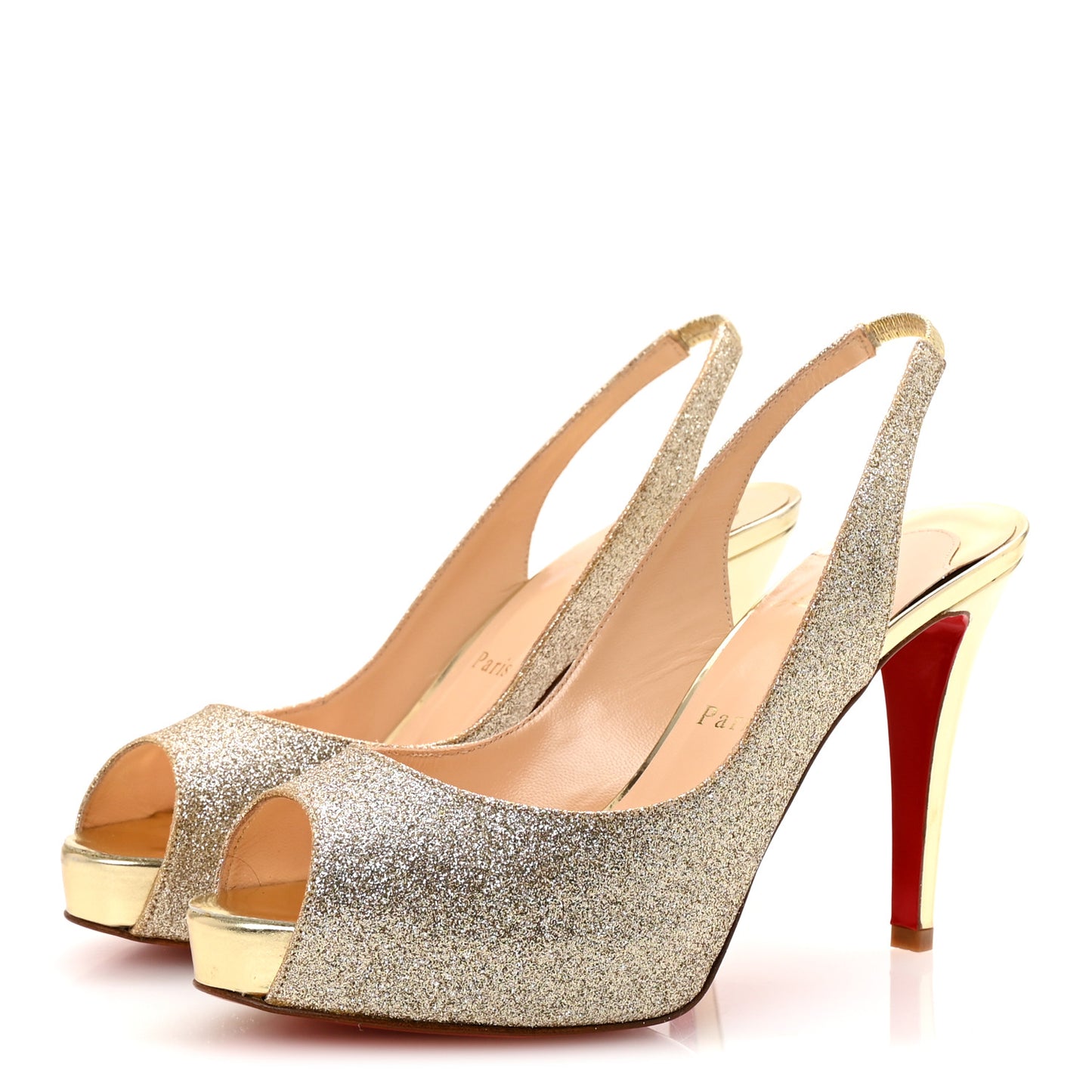 Glitter No Prive 100 Pumps 37 Platine