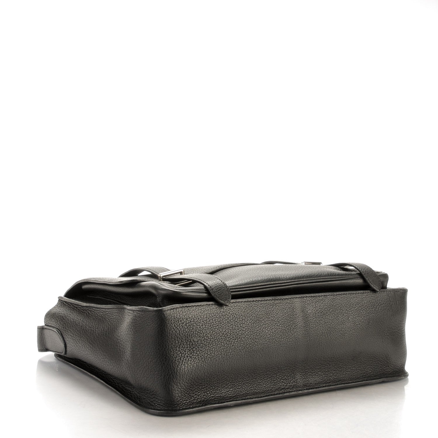 Hermes Taurillon Clemence Steve 37 Black 4 of 8