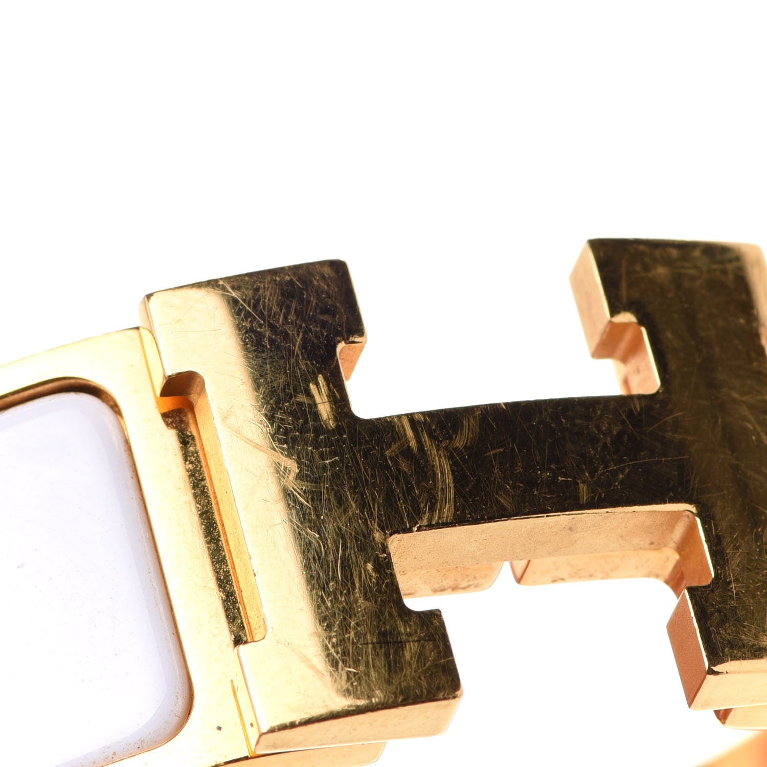 Hermes Enamel Wide Clic Clac H Bracelet PM White 6 of 7