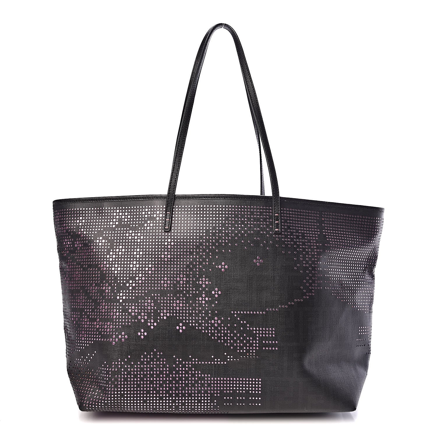 Fendi Zucca Lampo Medium Roll Tote Black Oro Rosa 1 of 10