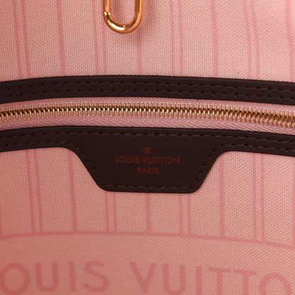Louis Vuitton Damier Ebene Neo Neverfull MM Rose Ballerine 7 of 9