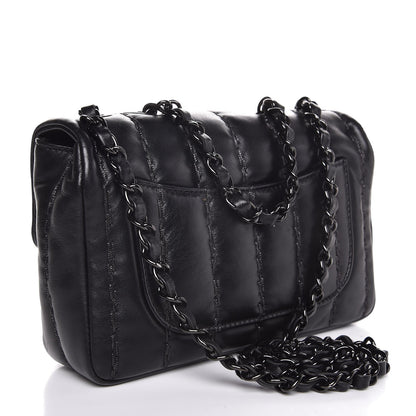 Chanel Lambskin Vertical Stitched Mini Flap Black 3 of 8