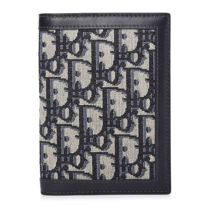 Christian Dior Calfskin Oblique Passport Holder Blue 1 of 6