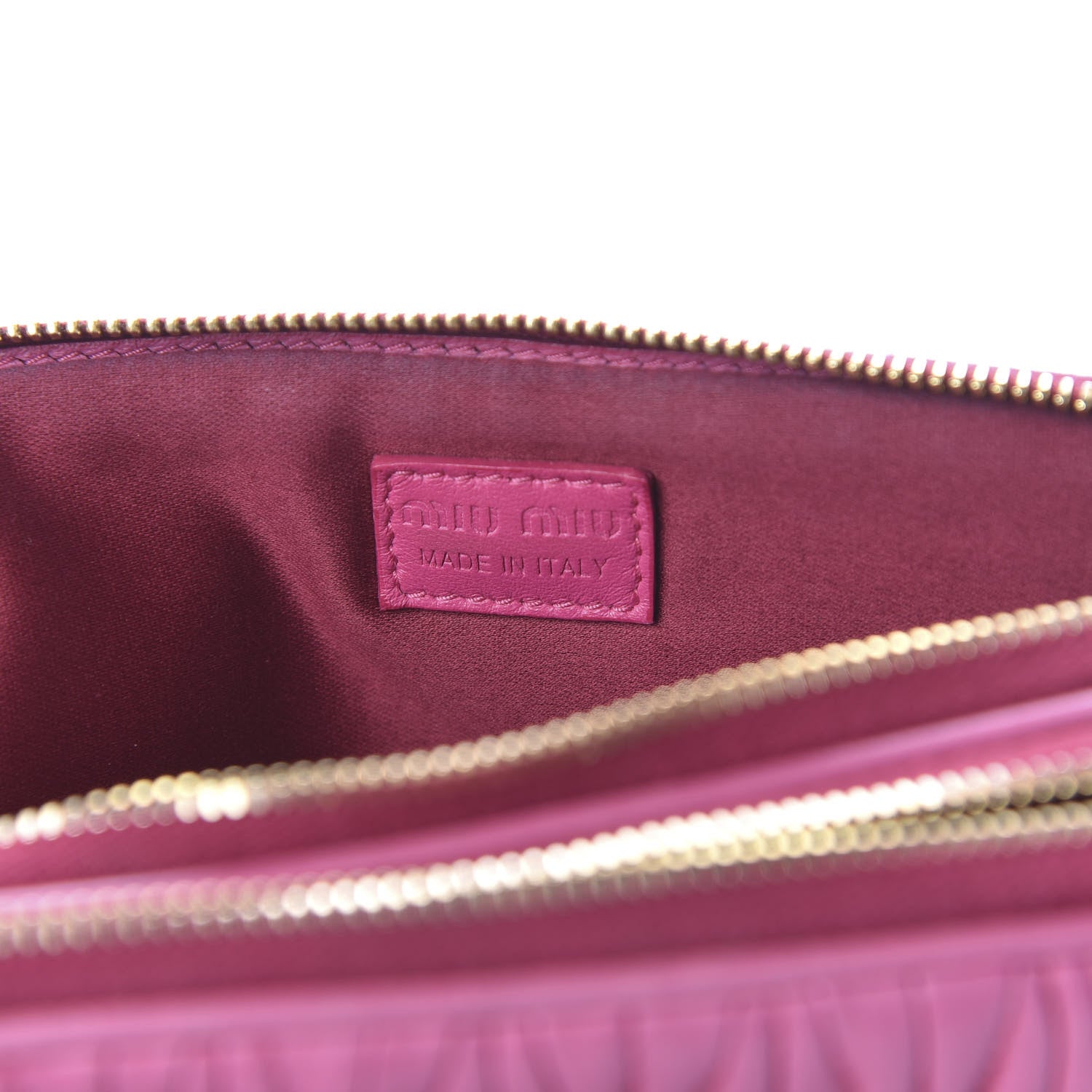 Miu Miu Nappa Matelasse Double Zip Chain Shoulder Bag Loto 8 of 9