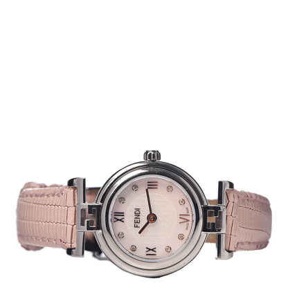 Fendi Stainless Steel Calfskin Diamond Pink Mother of Pearl 23mm Moda Quartz Watch 3 of 10