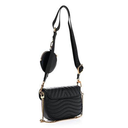 Louis Vuitton Calfskin New Wave Multi Pochette Black 3 of 9