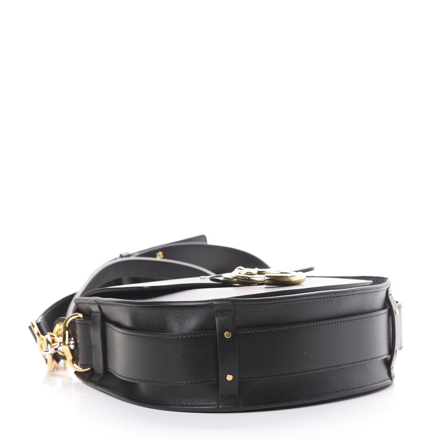 Grained Calfskin Large Tess Bag Black
