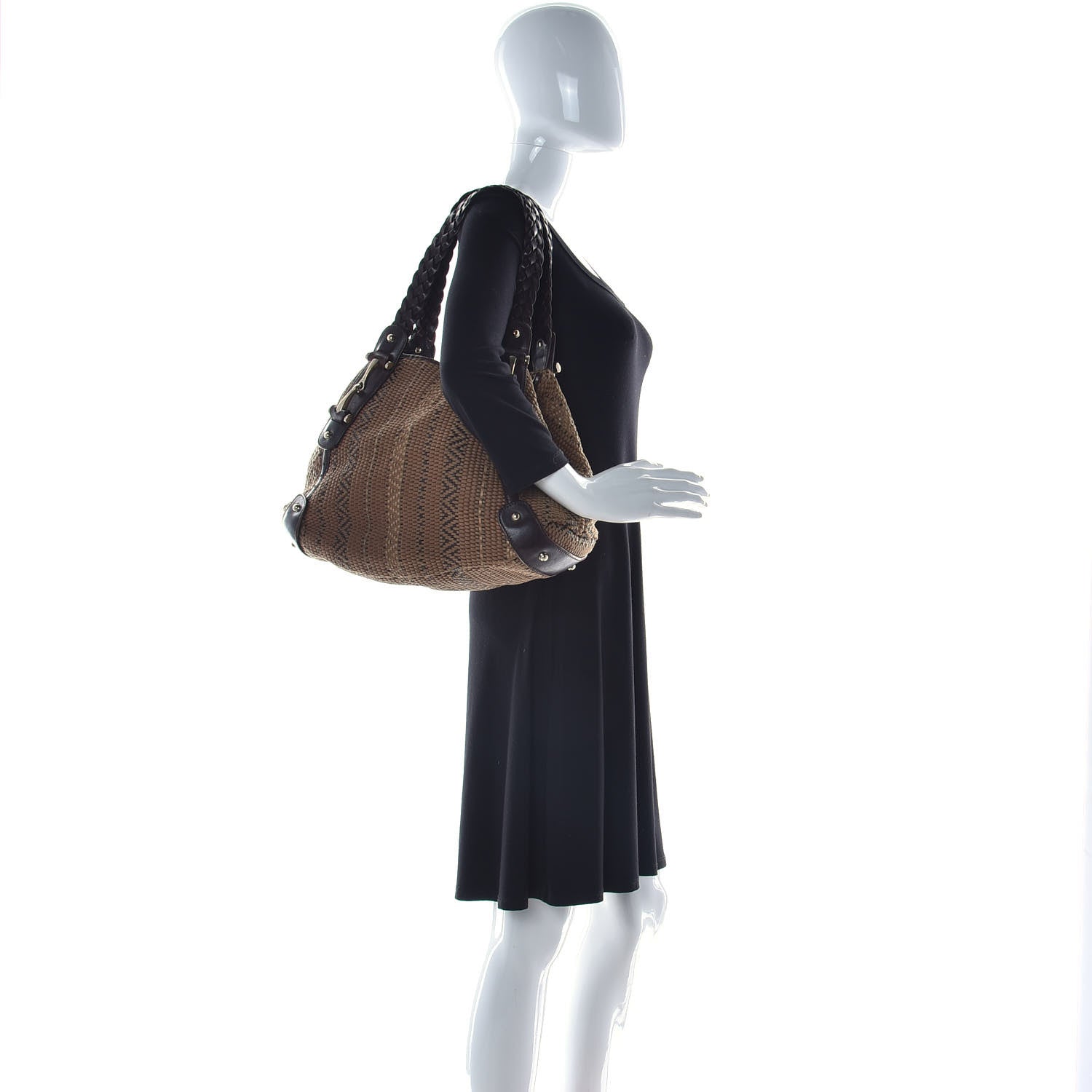 Gucci Woven Medium Pelham Shoulder Bag Dark Brown 2 of 11