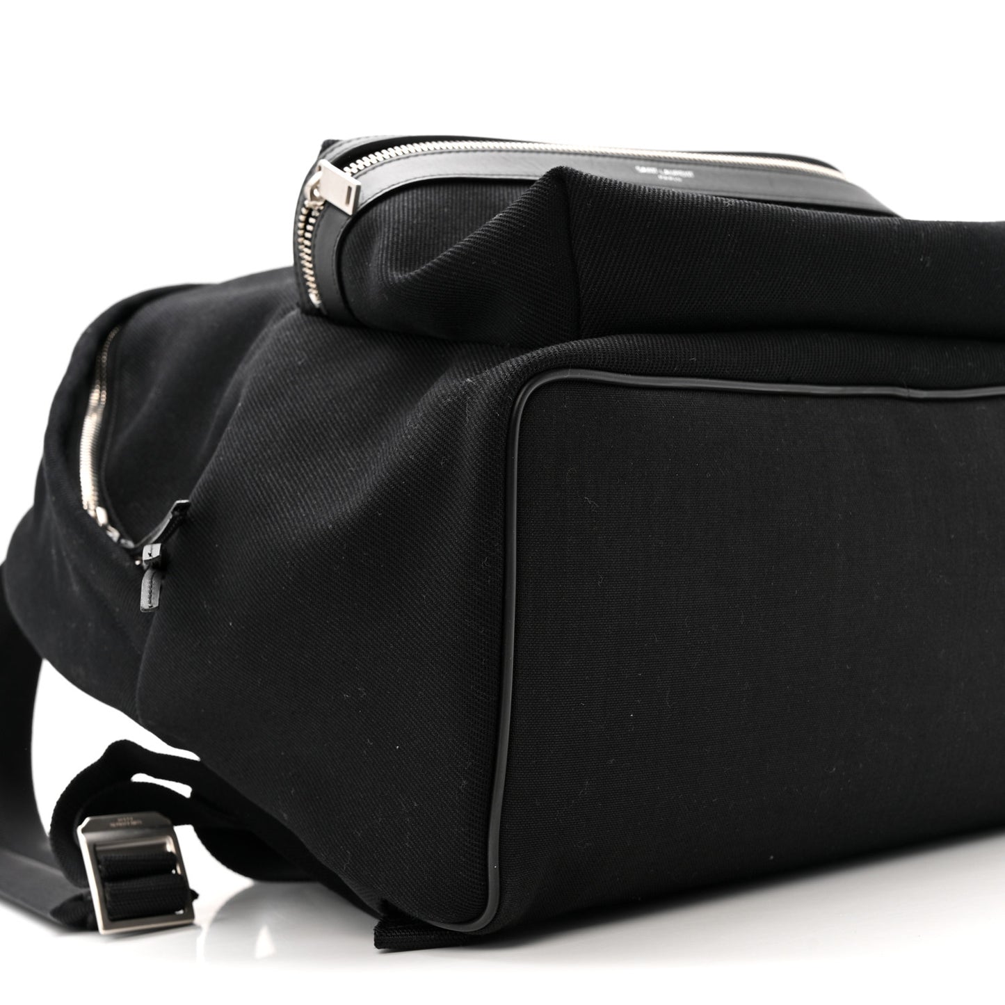 Canvas Signature Embroidered City Backpack Black