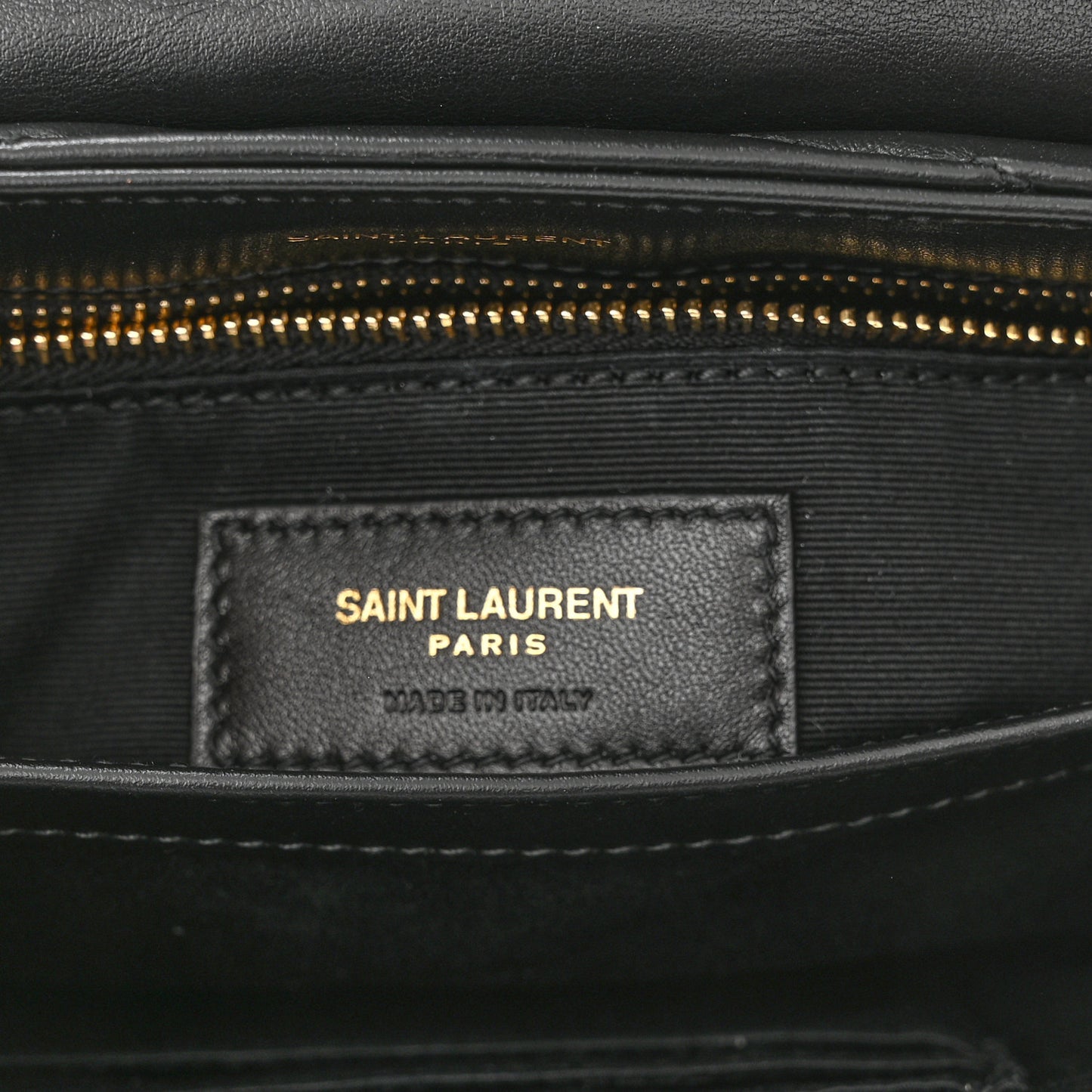 Calfskin Y Quilted Monogram Toy Loulou Crossbody Bag Black