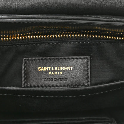 Saint Laurent Calfskin Y Quilted Monogram Toy Loulou Crossbody Bag Black 7 of 12