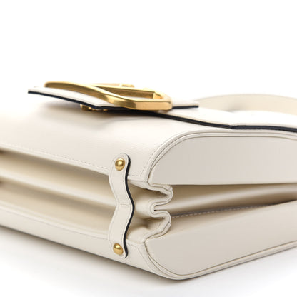 Valentino Garavani Grainy Calfskin VLogo Stud Sign Shoulder Bag Light Ivory 8 of 8