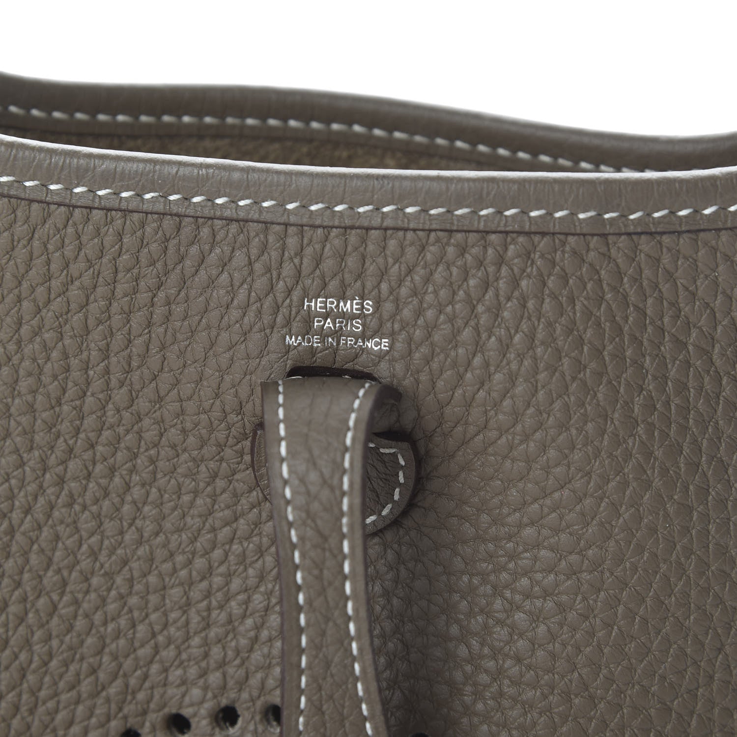 Hermes Taurillon Clemence Amazone Evelyne TPM Etoupe Bleu Indigo 8 of 10