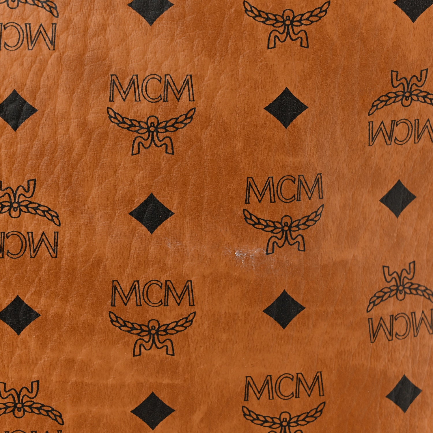 MCM Visetos Large Liz Reversible Shopper Tote Cognac 16 of 16