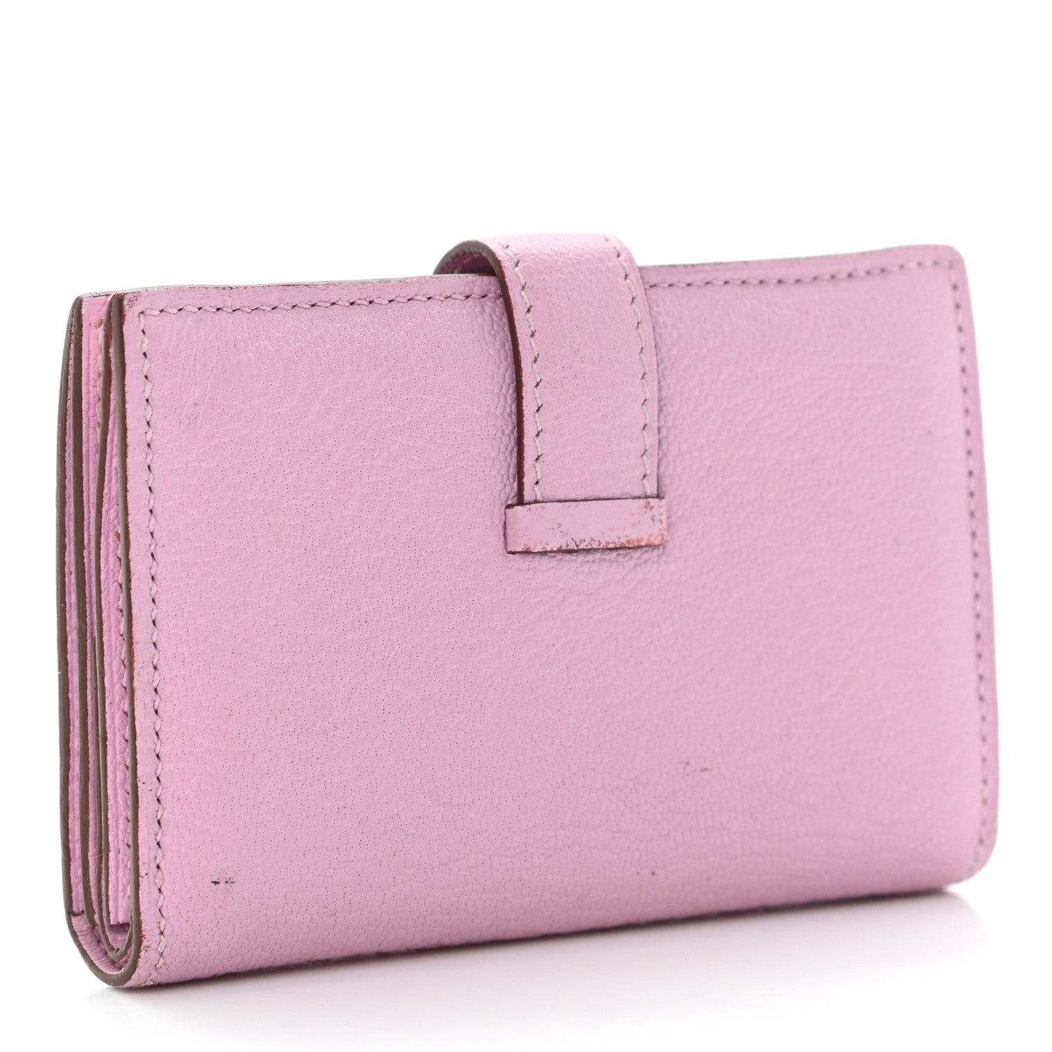 Hermes Chevre Mysore Bearn Mini Wallet Mauve Sylvestre 3 of 10