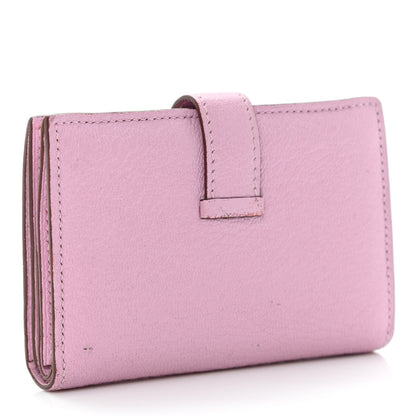 Hermes Chevre Mysore Bearn Mini Wallet Mauve Sylvestre 3 of 10