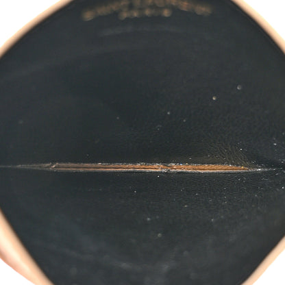 Saint Laurent Grain De Poudre Matelasse Chevron Monogram Credit Card Case Nude Powder 5 of 14