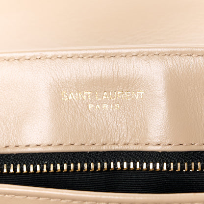 Saint Laurent Calfskin Y Quilted Monogram Toy Loulou Crossbody Bag Dark Beige 6 of 12
