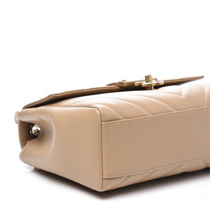 Chanel Calfskin Quilted Chevron In The City Bag Beige 5 of 10