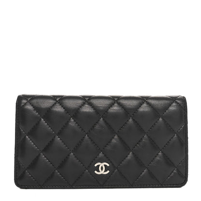 Chanel Lambskin Quilted Yen Wallet Black 1 of 11