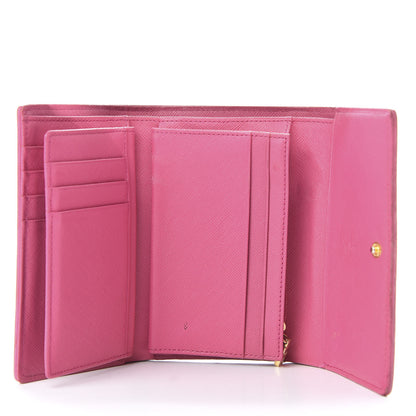 MCM Visetos Rabbit Tri-Fold Wallet Pink 5 of 6