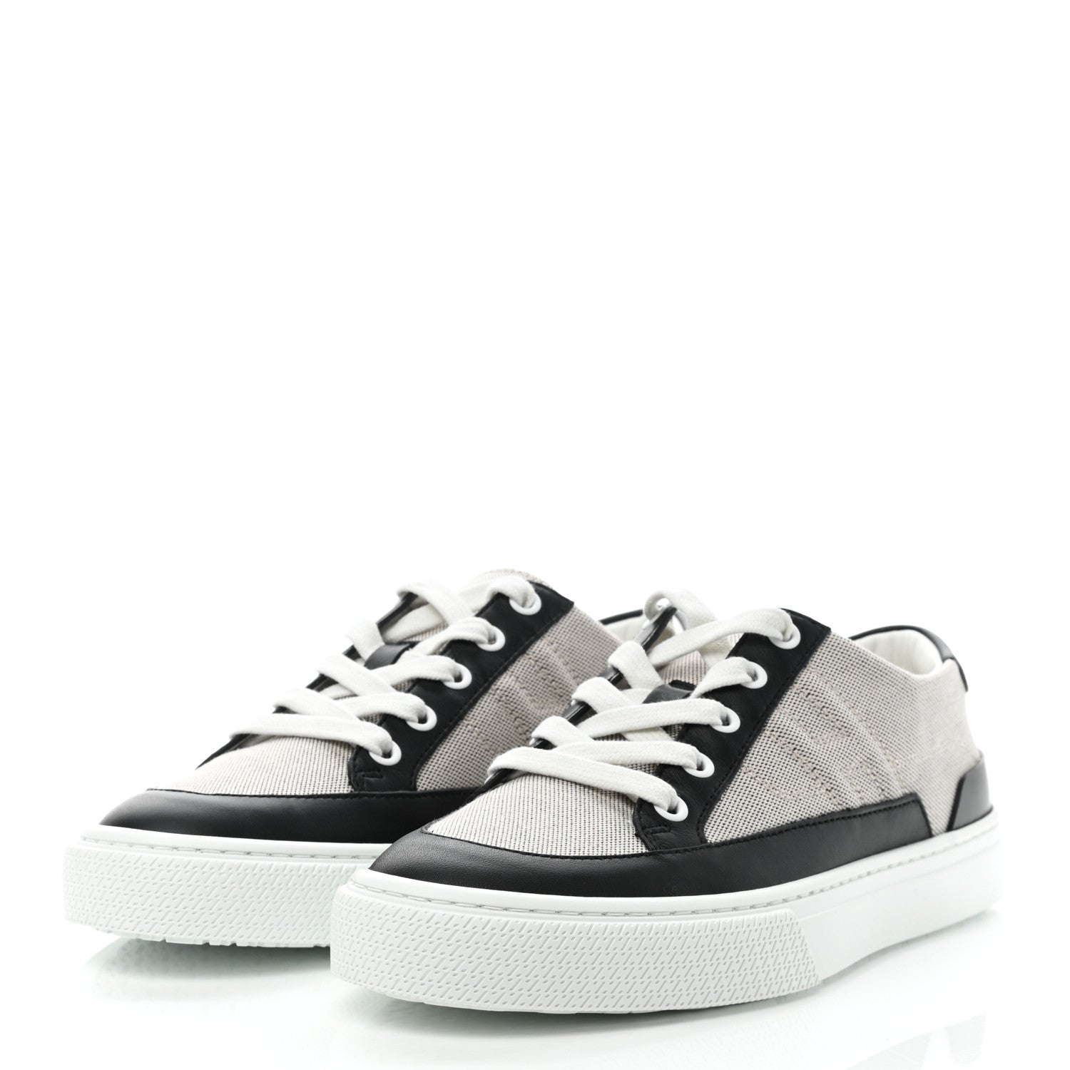 Hermes Canvas Calfskin Deep Sneakers 37 Prunoir Black 3 of 9