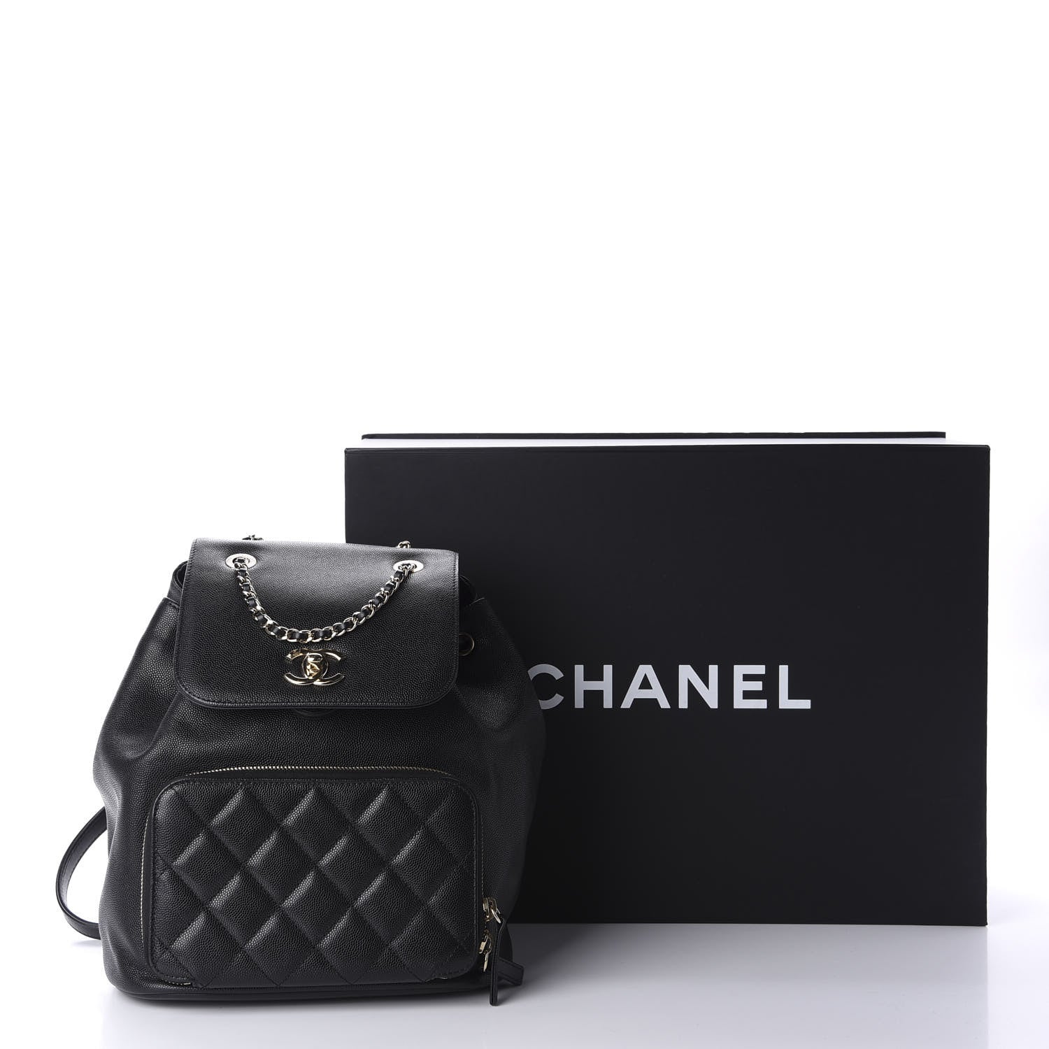 Chanel Caviar Quilted Business Affinity Backpack Black 10 of 10