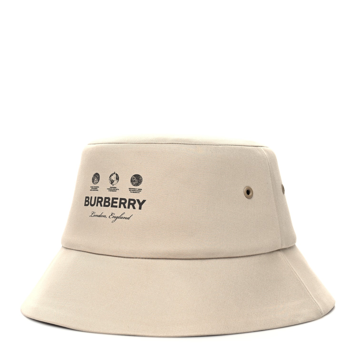 Burberry Technical Cotton Giant Check Globe Bucket Hat M Soft Fawn 1 of 7