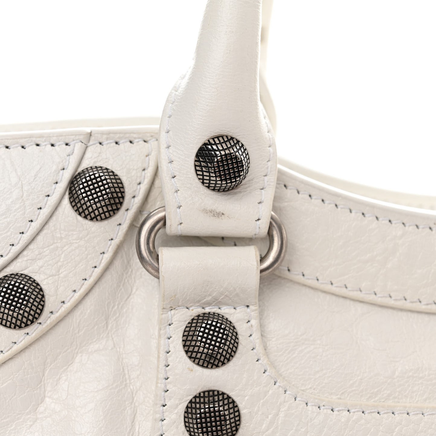 Agneau Arena Neo Cagole City Handbag Optic White