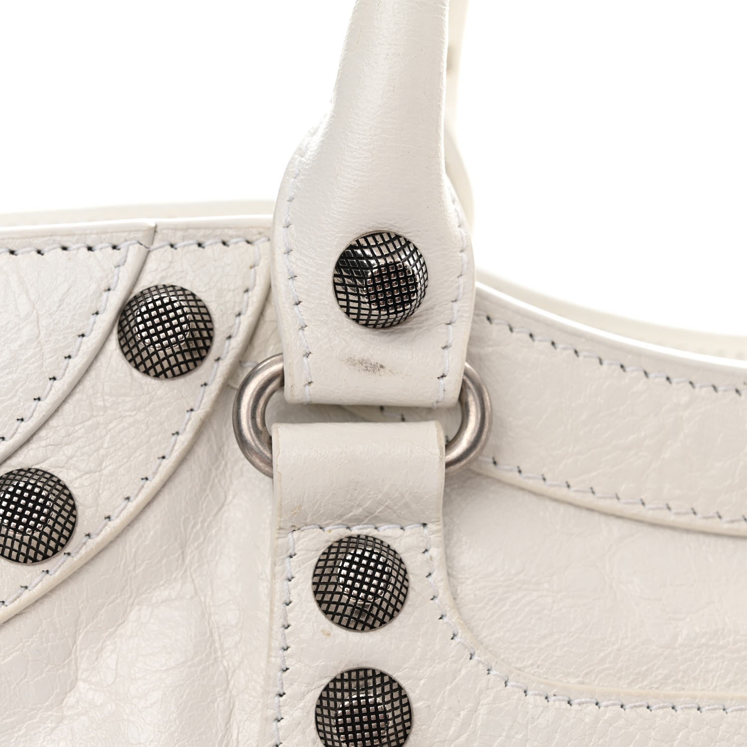 Balenciaga Agneau Arena Neo Cagole City Handbag Optic White 13 of 20