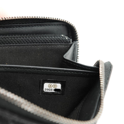 Chanel Glazed Calfskin Coco Boy Large Gusset Zip Around Wallet Black 8 of 8