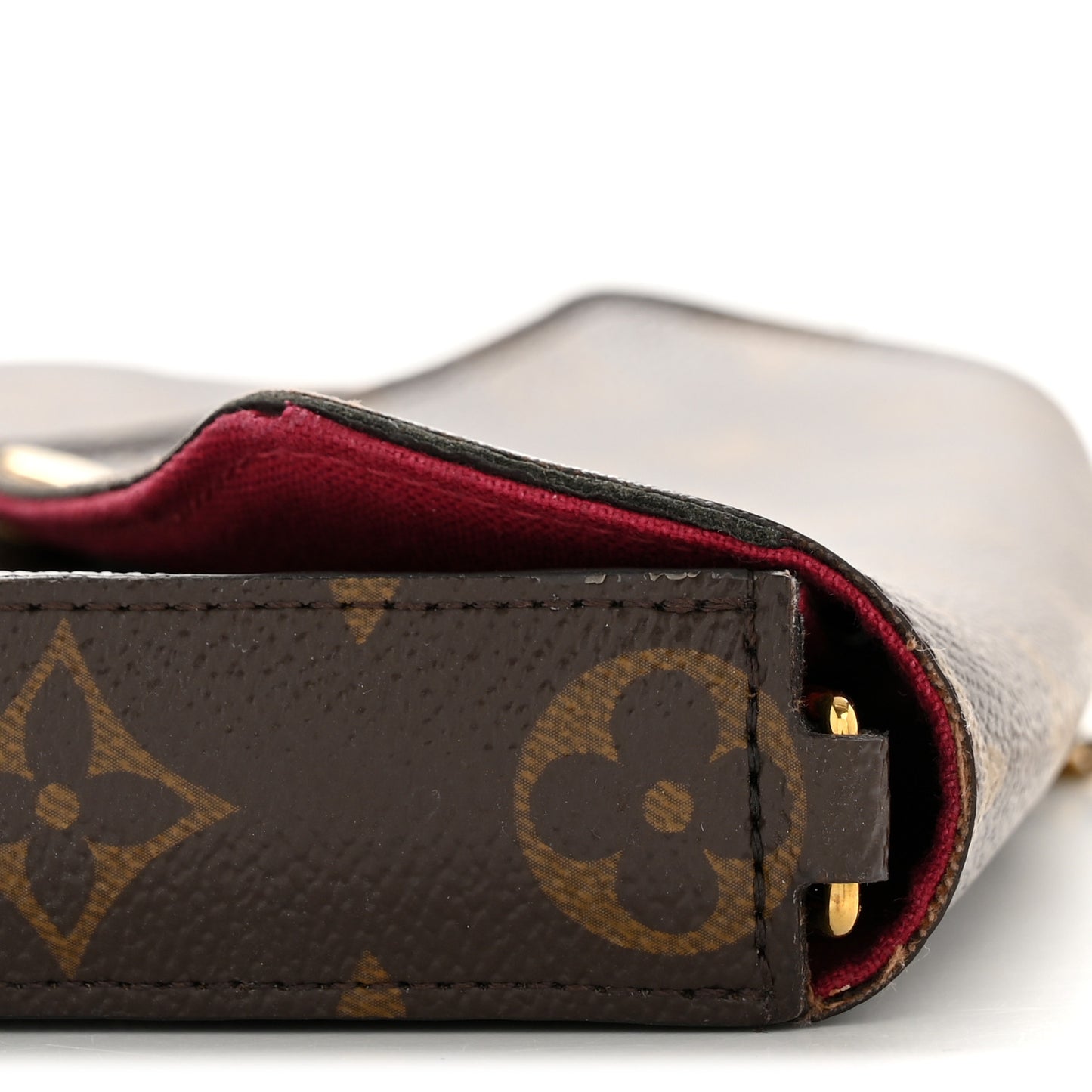 Monogram Pochette Felicie Chain Wallet Fuchsia