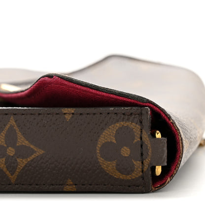 Louis Vuitton Monogram Pochette Felicie Chain Wallet Fuchsia 13 of 14