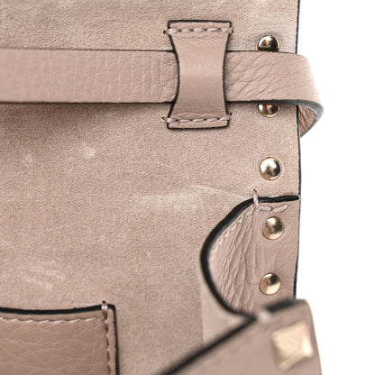 Valentino Garavani Pebbled Calfskin Medium Rockstud Flip Lock Crossbody Bag Poudre 11 of 12