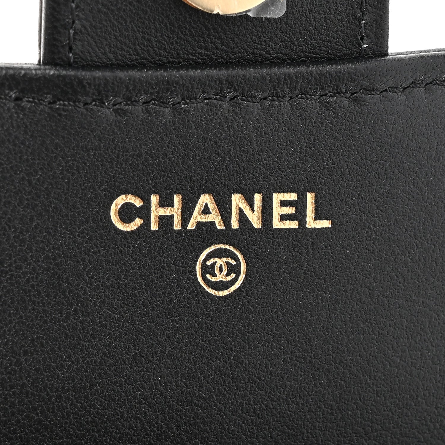 Chanel Lambskin Quilted Flap Phone Holder With Chain Black 6 of 12