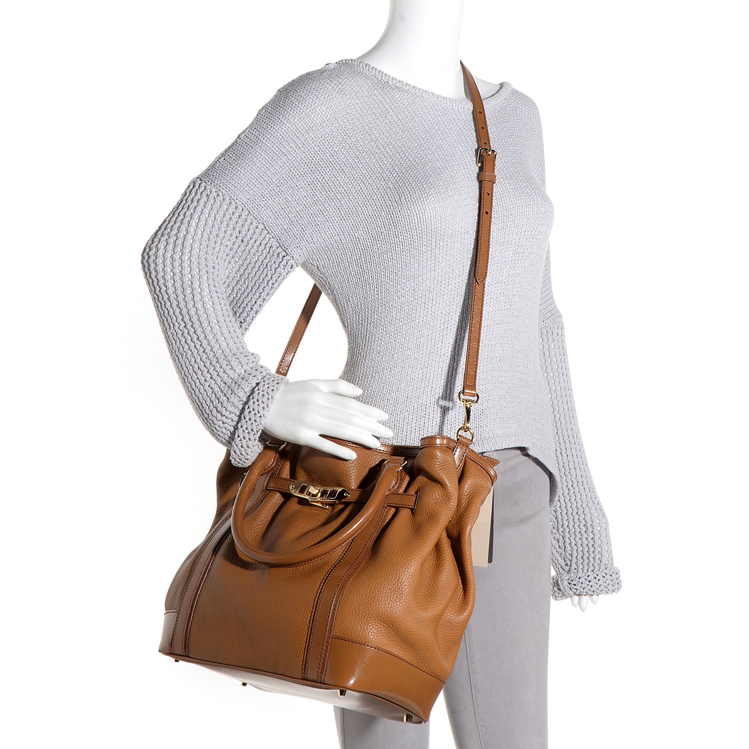 Burberry Grainy Leather Medium Golderton Camel 2 of 11