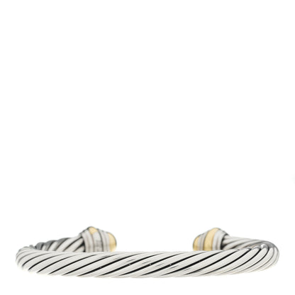 David Yurman Sterling Silver 14K Yellow Gold 7mm Cable Classics Dome Bracelet 2 of 3