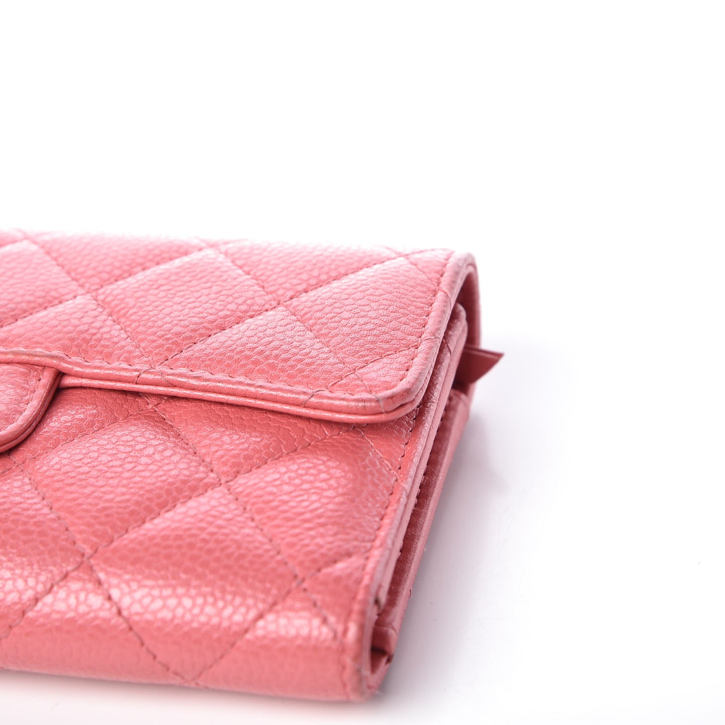 Caviar Quilted Medium Flap Wallet Pink