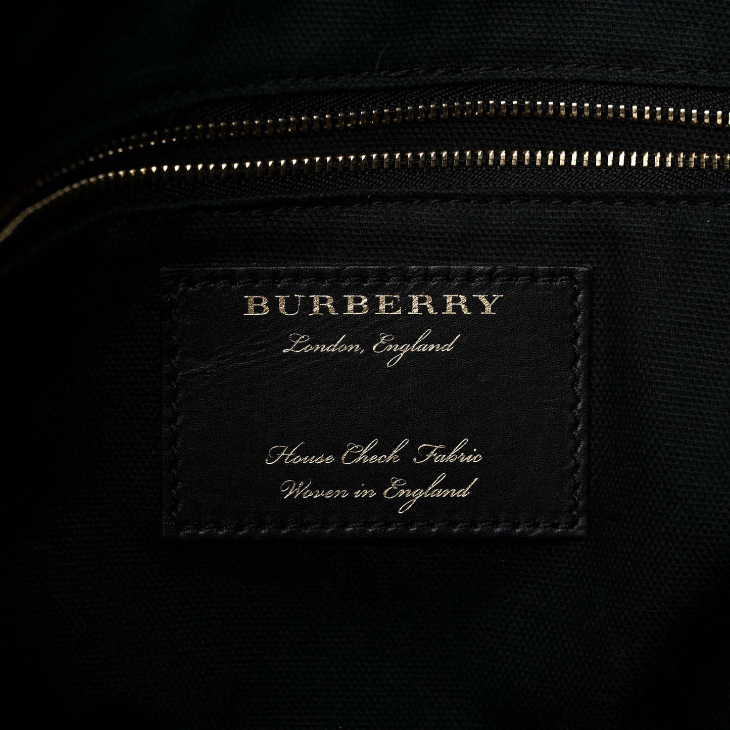 Grainy Calfskin House Check Small Canterbury Black