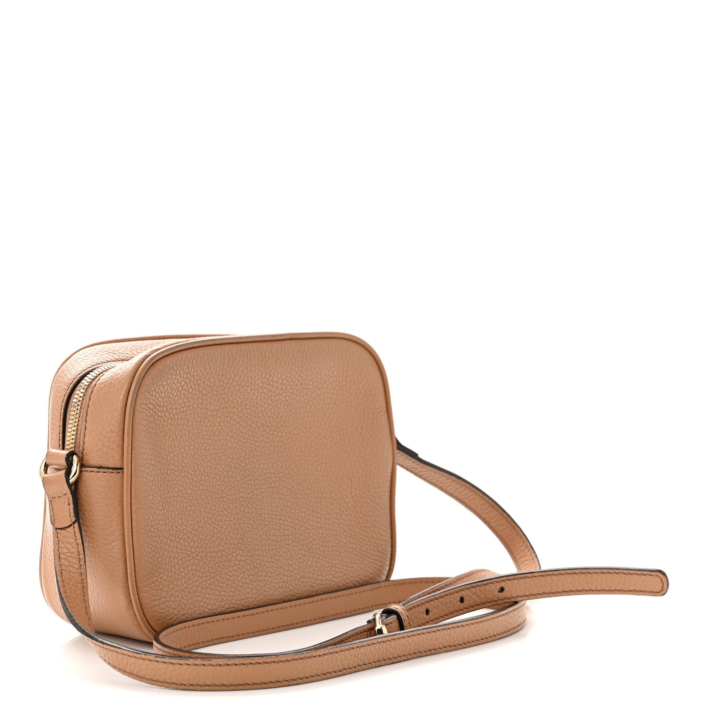 Pebbled Calfskin Small Soho Disco Bag Camelia