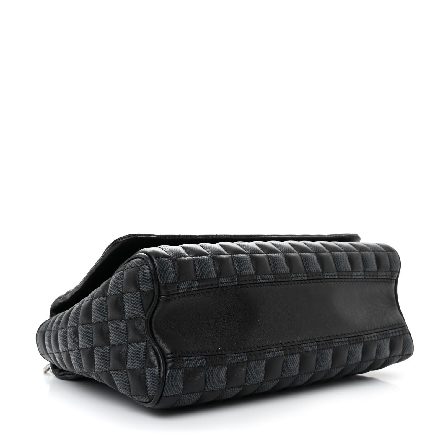 Louis Vuitton Calfskin Quilted Damier Twist MM Black Anthracite 3 of 9