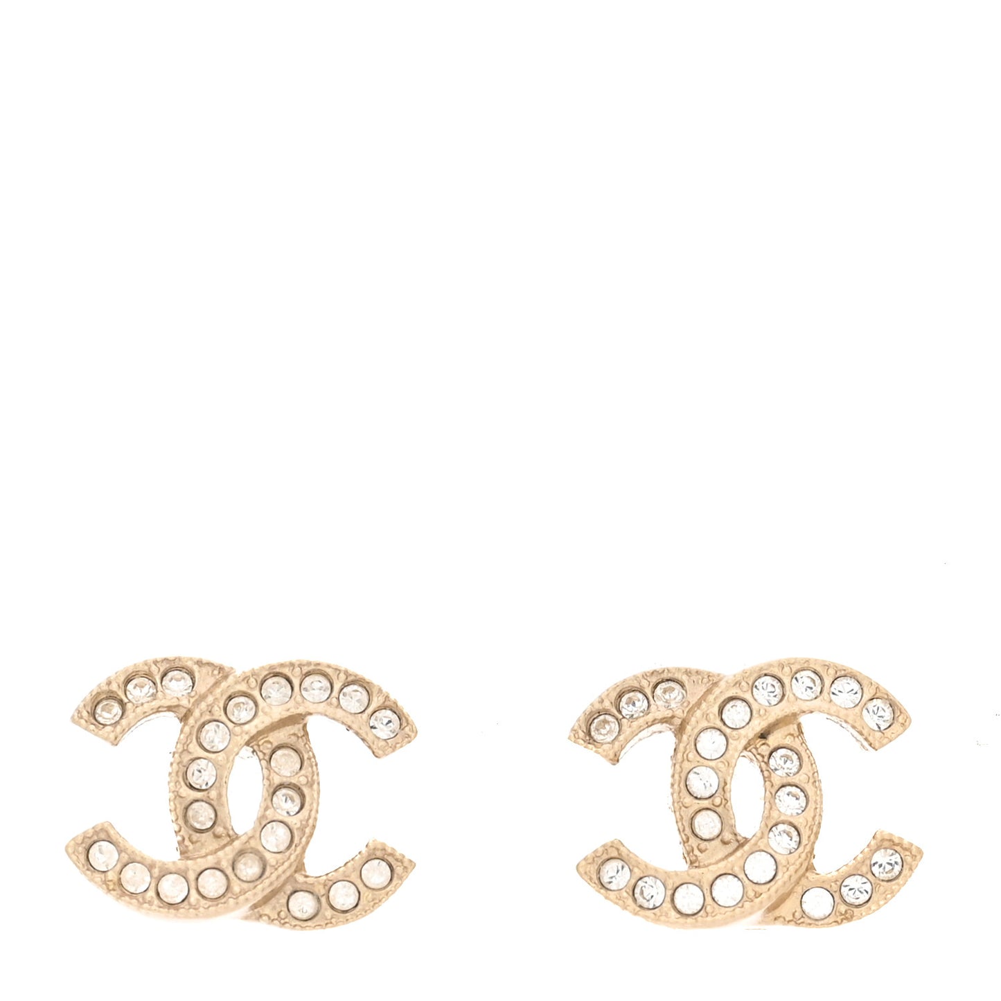 Crystal Mini Timeless CC Earrings Gold