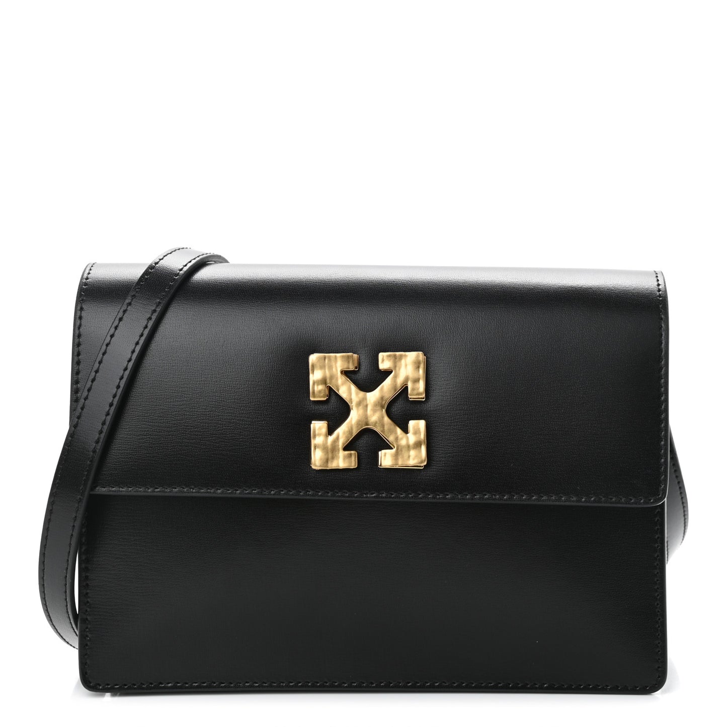 Calfskin Jitney 2.0 Crossbody Bag Black