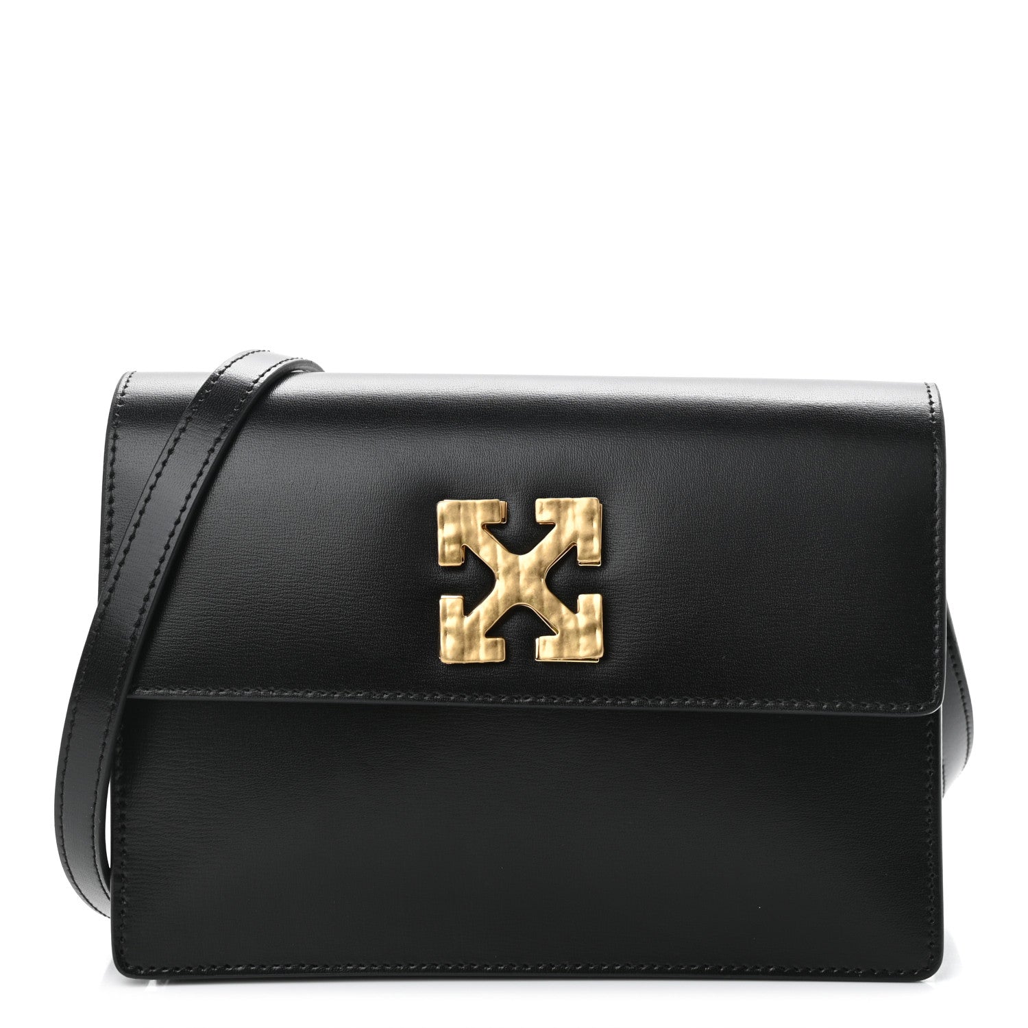 Off-White Calfskin Jitney 2.0 Crossbody Bag Black 1 of 9