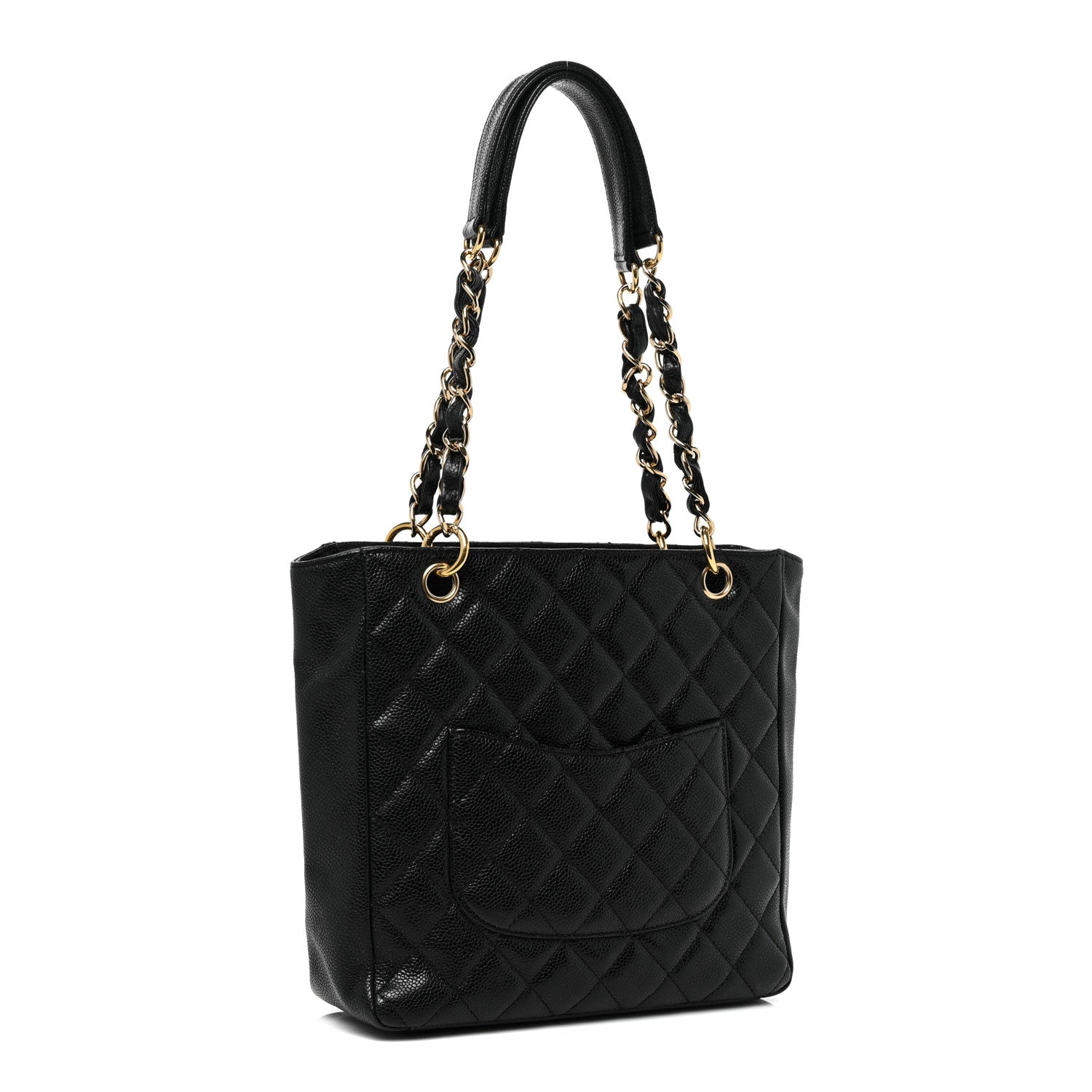 Chanel Caviar Quilted Petit Shopping Tote PST Black 3 of 12