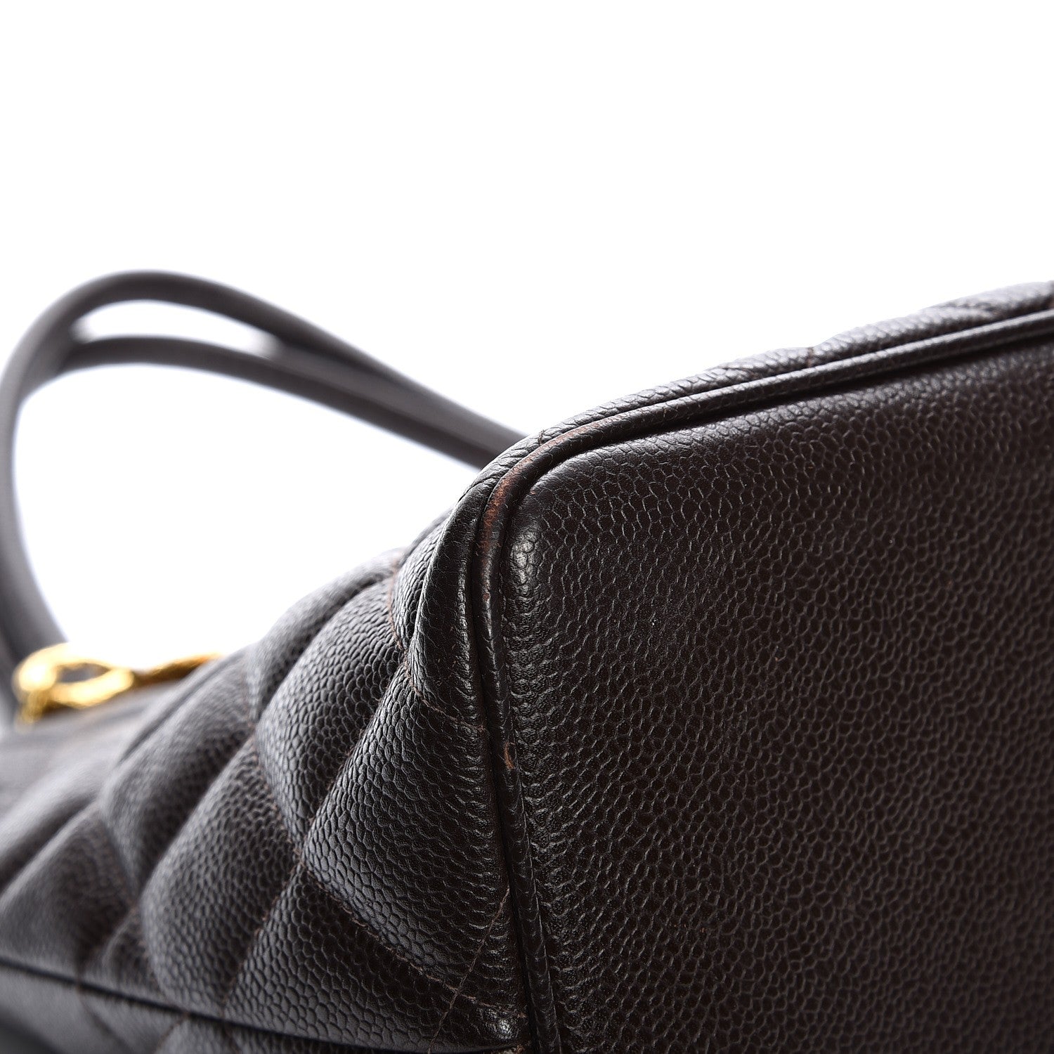 Chanel Caviar Quilted Medallion CC Tote Dark Brown 8 of 10
