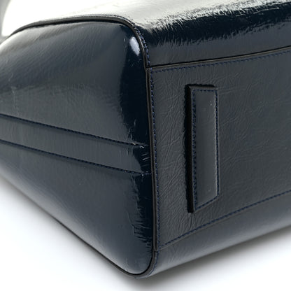 Givenchy Crinkled Patent Deerskin Small Antigona Deep Blue 7 of 19