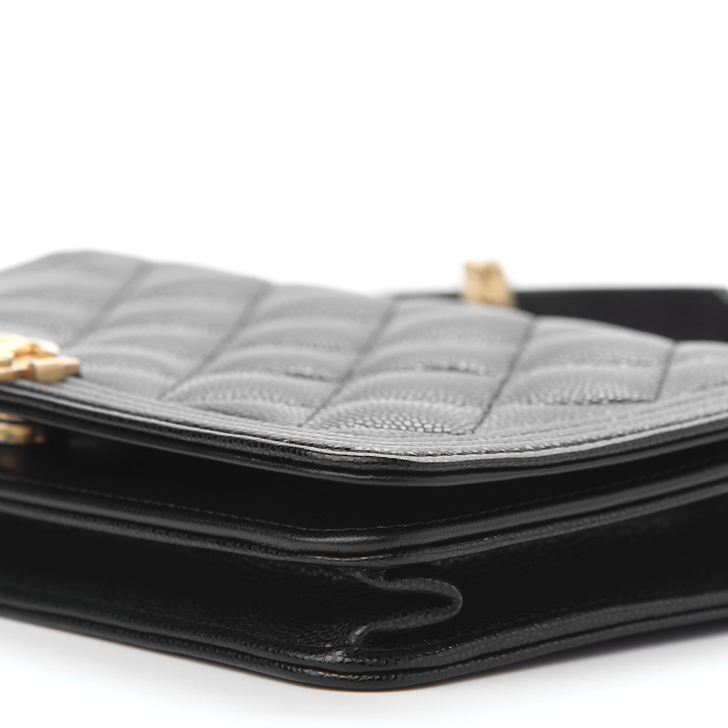 Chanel Caviar Quilted Boy Wallet On Chain WOC Black 9 of 9