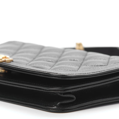 Chanel Caviar Quilted Boy Wallet On Chain WOC Black 9 of 9