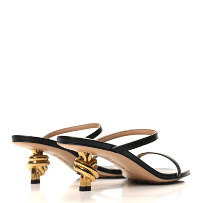 Bottega Veneta Lambskin Knot Mules Sandals 35.5 Black 4 of 7